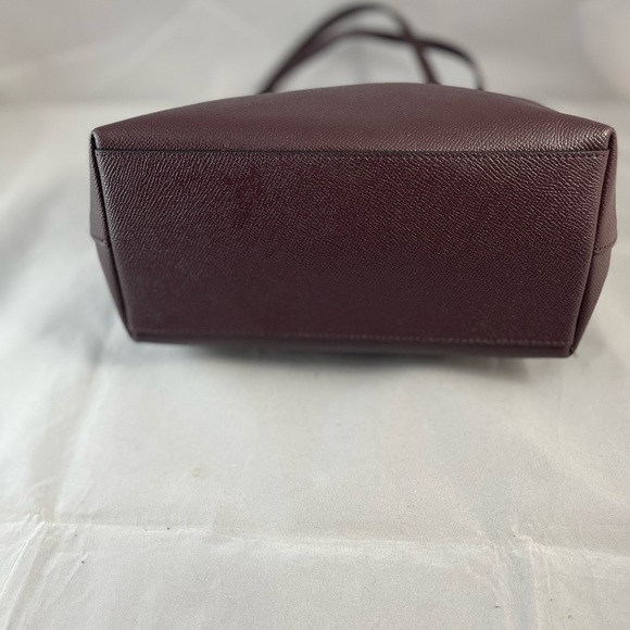 Coach {Chocolate}  leather Handbag. With leather story patch - Picture 7 of 11